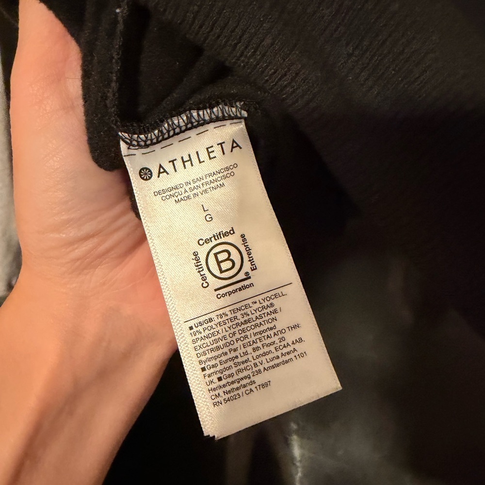 Athleta Black Women's V-Neck Wrap Blouse - Picture 7 of 7